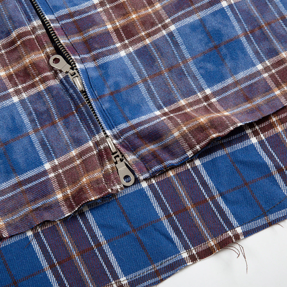 Plaid Zip up
