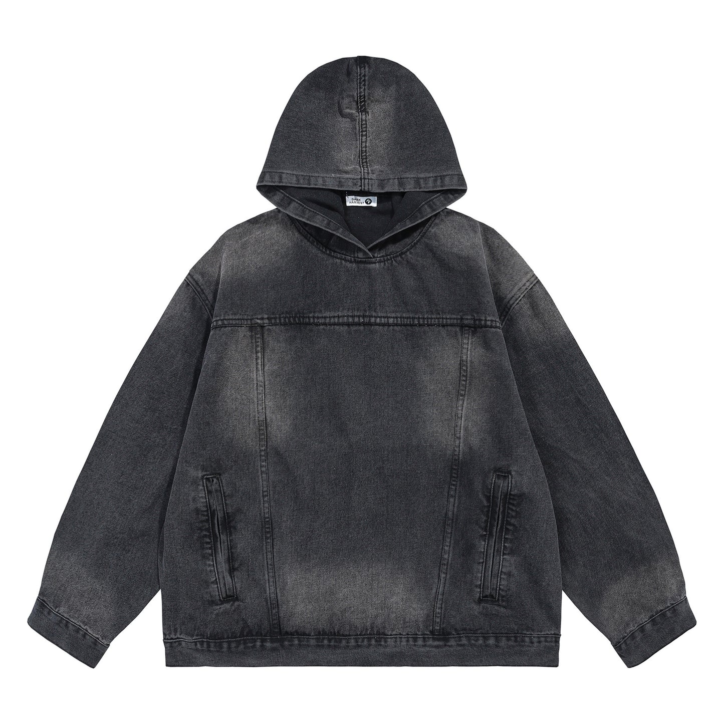 Washed Vintage Denim Hoodie