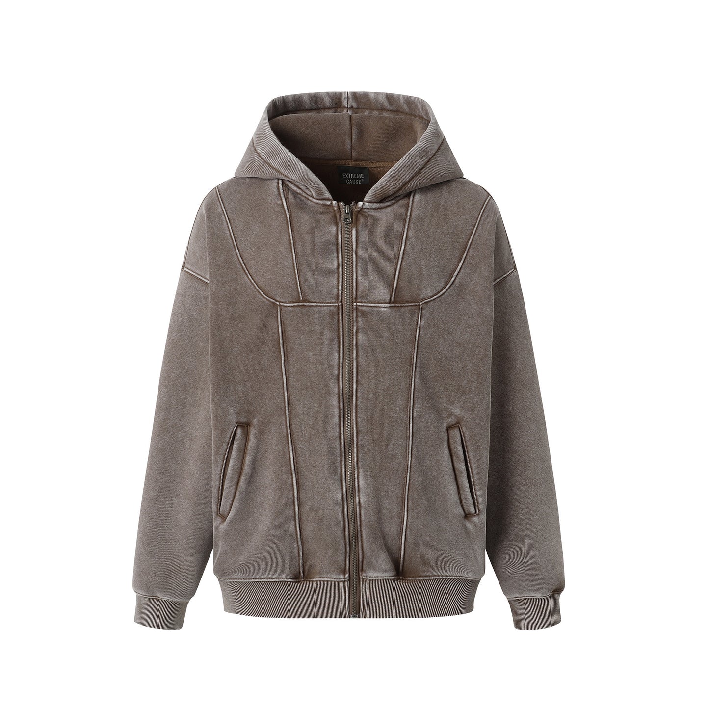 Vintage Fleece-lined Thickened Zip Up