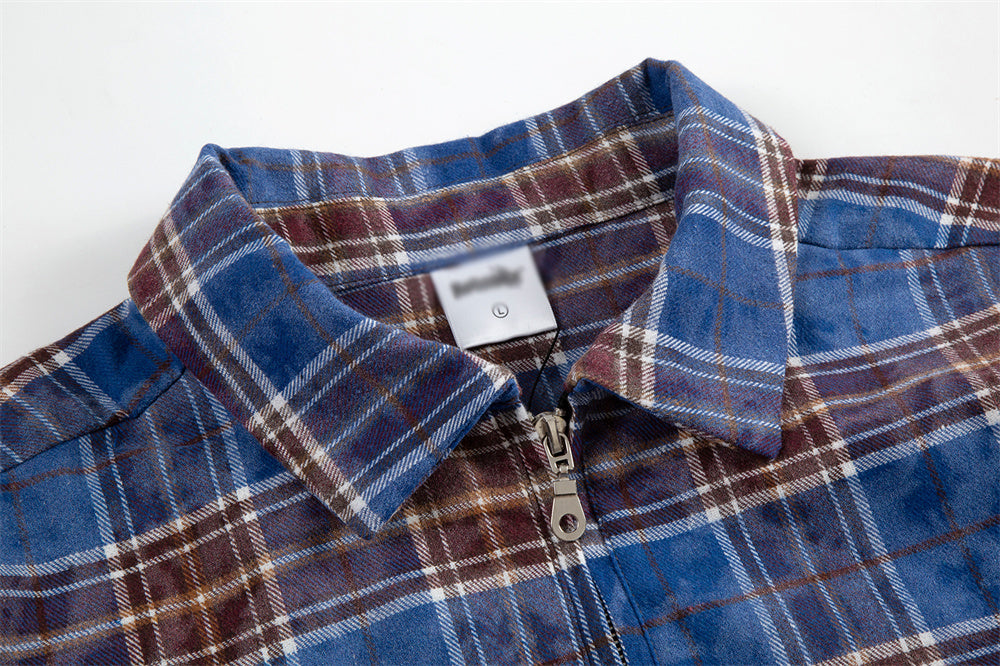 Plaid Zip up
