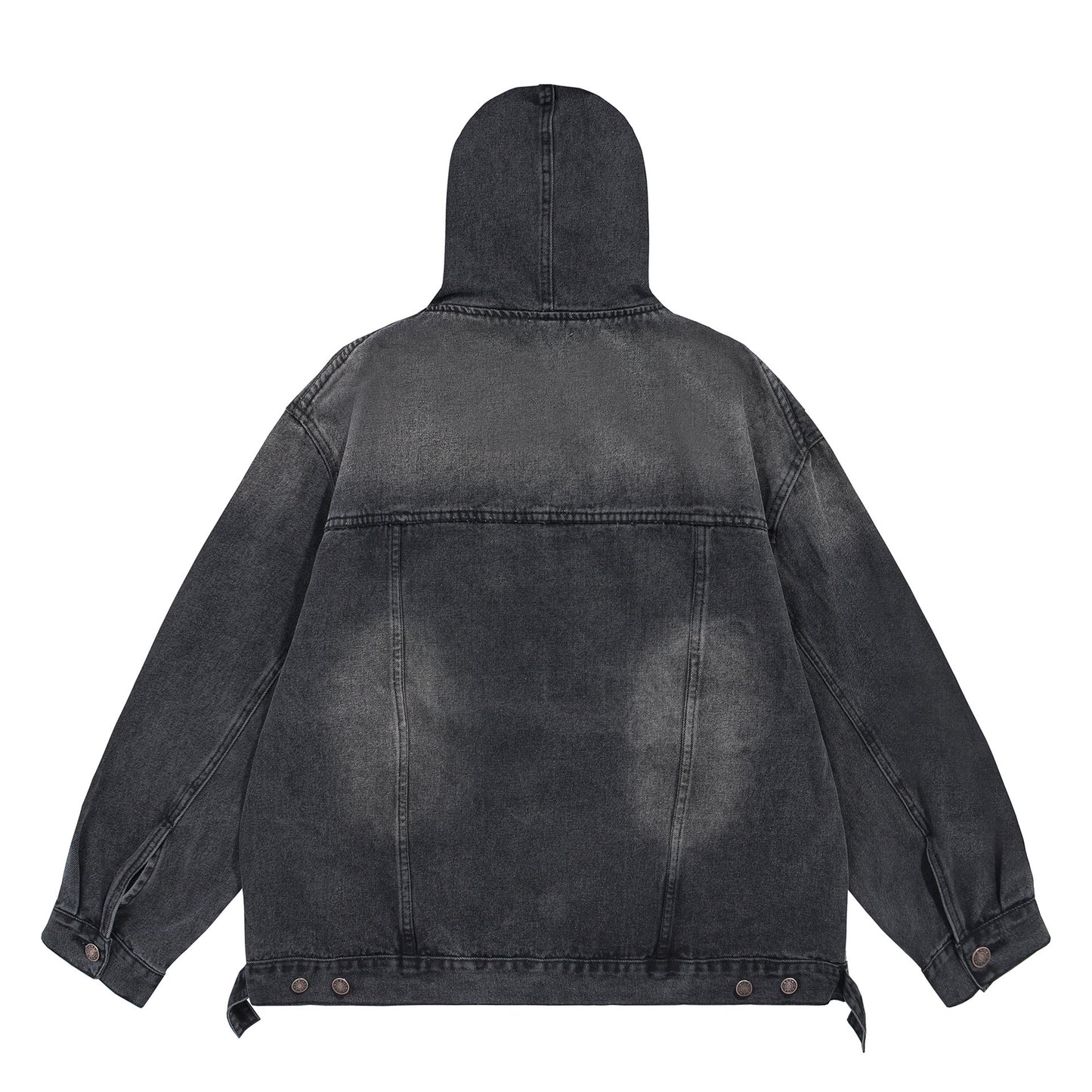 Washed Vintage Denim Hoodie