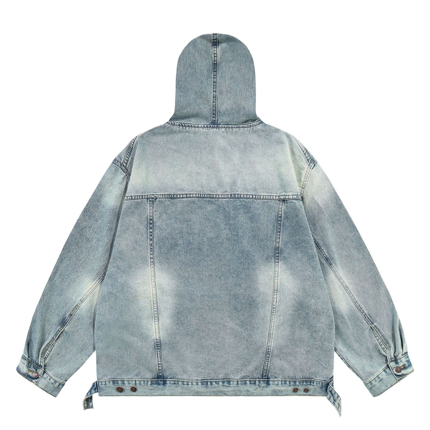 Washed Vintage Denim Hoodie
