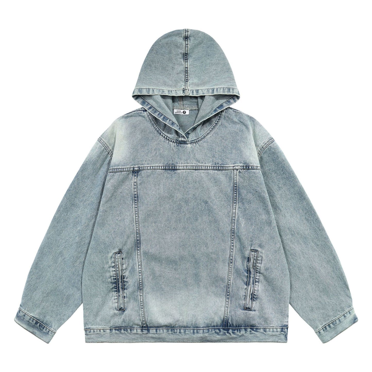 Washed Vintage Denim Hoodie