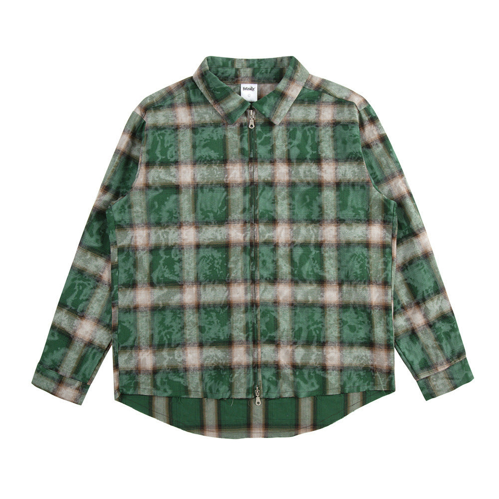 Plaid Zip up