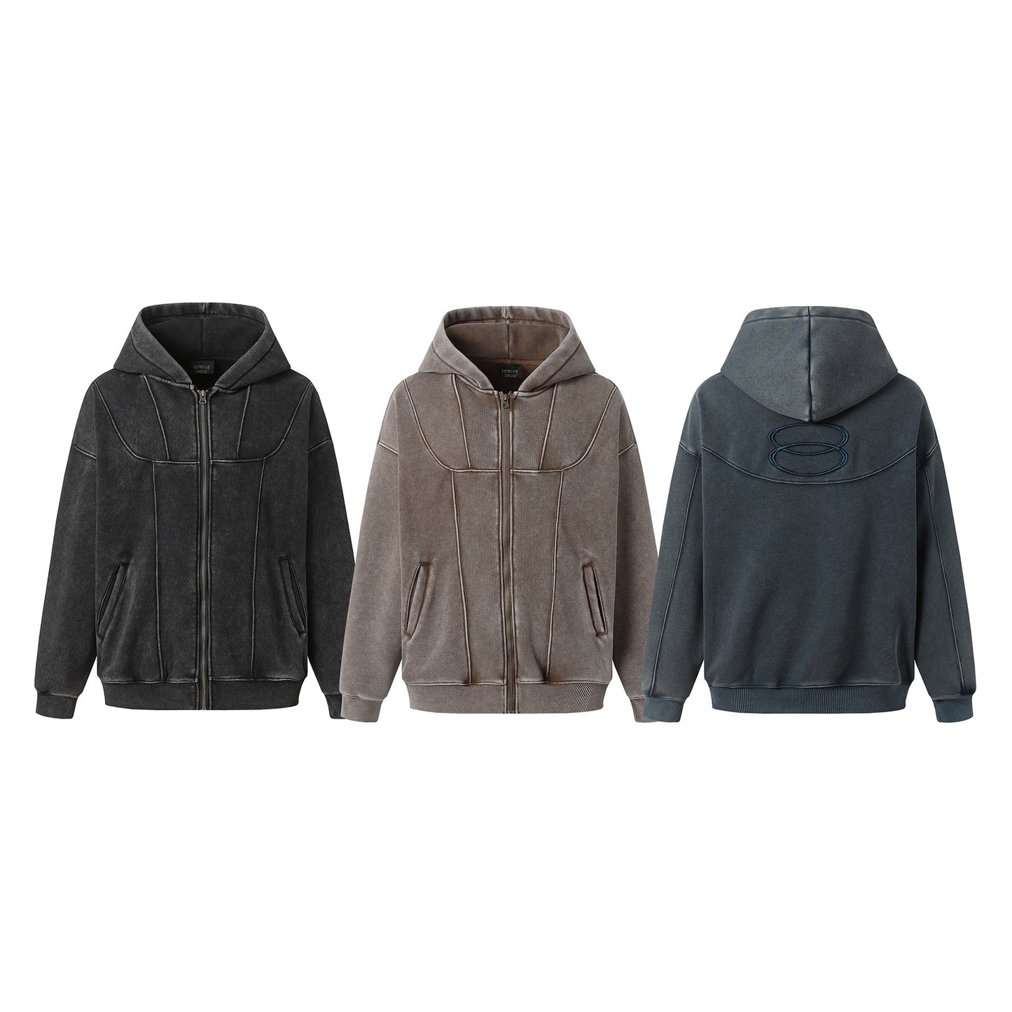 Vintage Fleece-lined Thickened Zip Up