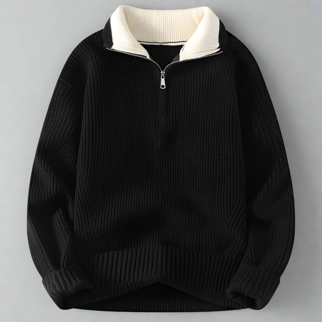 Polo Knitted Fleece Pullover