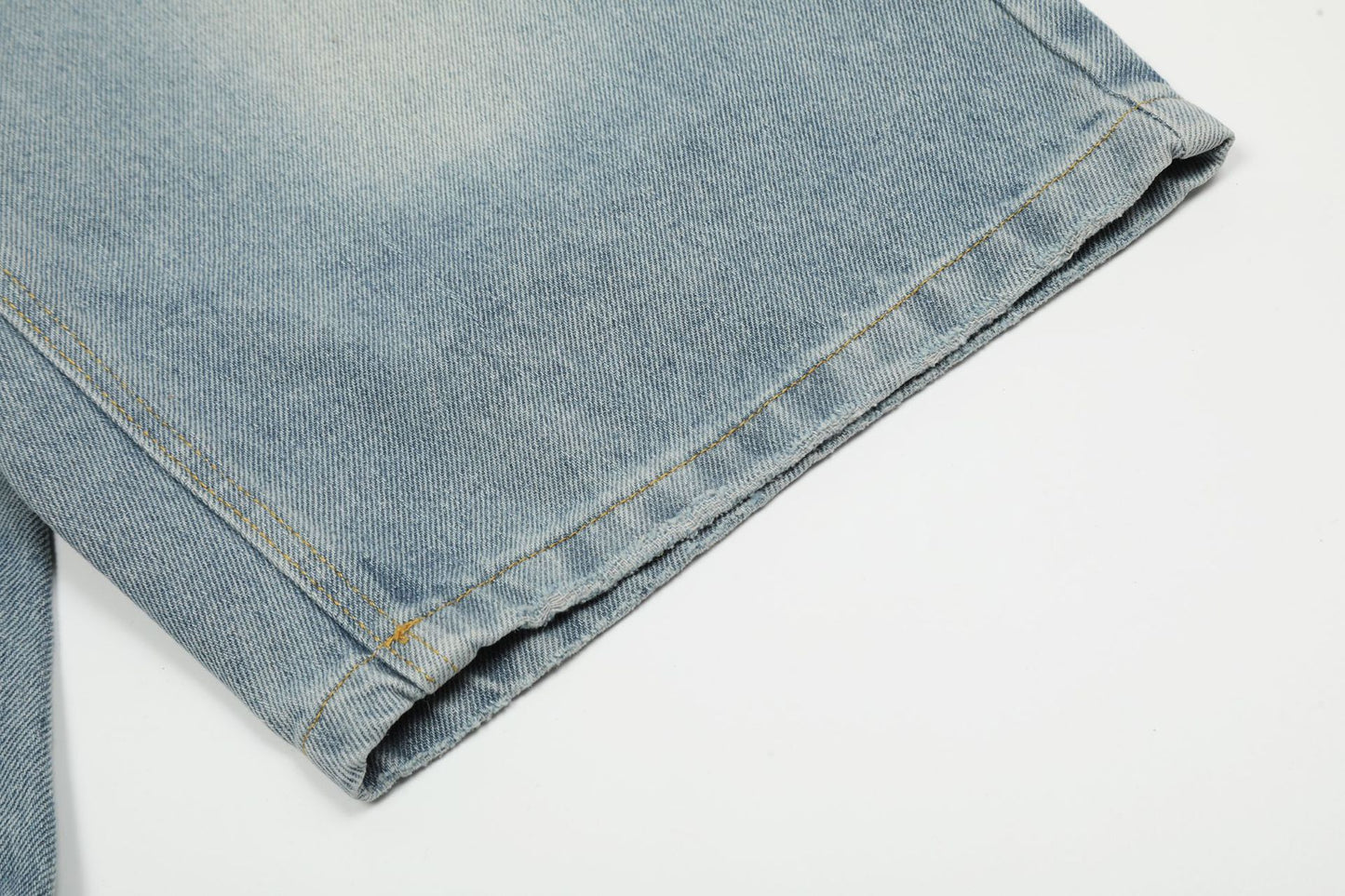 Washed Denim Shorts
